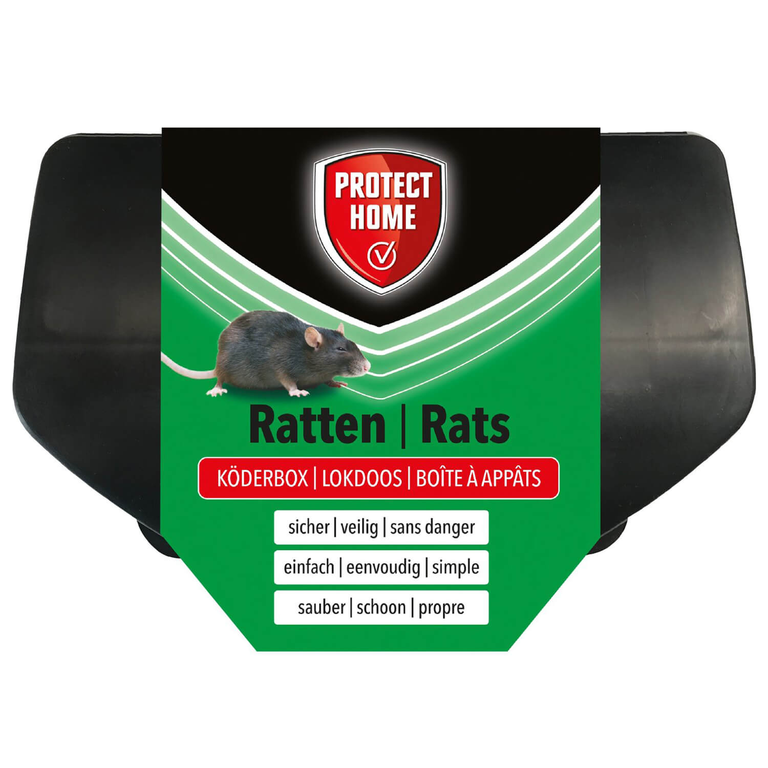 PROTECT HOME Wühlmaus & Ratten Köderbox für Rattengift, sichere Ausbringung von Wühlmaus- oder Rattenködern