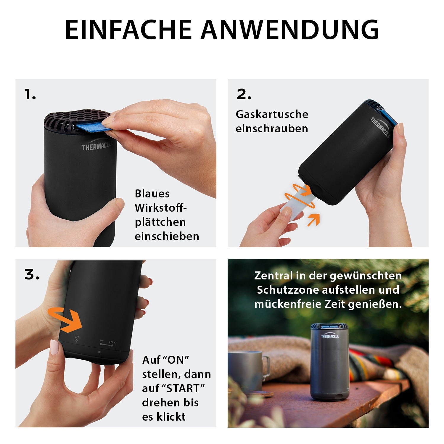 Thermacell Mückenabwehr Protect - Tischgerät (ohne Wirkstoffplättchen)