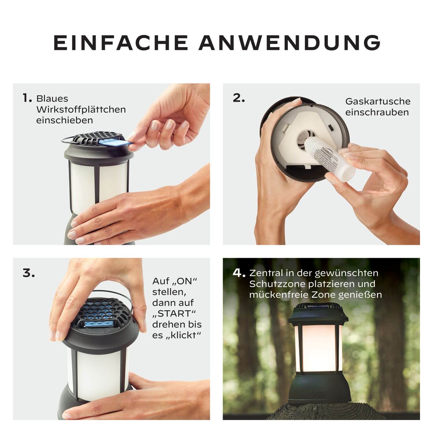 Thermacell Mückenabwehr PS-LL2 Laterne, ohne Wirkstoffplättchen und Gas