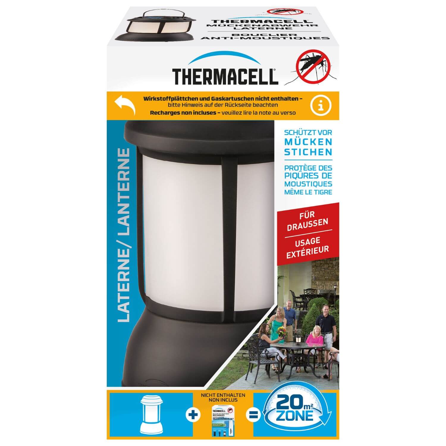 Thermacell Mückenabwehr PS-LL2 Laterne, ohne Wirkstoffplättchen und Gas