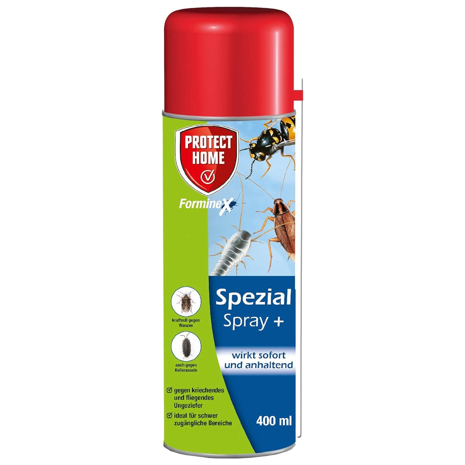 PROTECT HOME Forminex Spezial Spray gegen kriechendes & fliegendes Ungeziefer mit Sofort & Langzeitwirkung, 400 ml Sprühdose